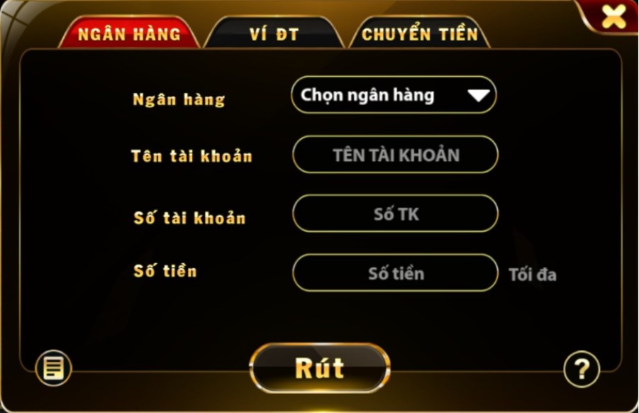 Hướng dẫn rút tiền Top88 qua thẻ ngân hàng